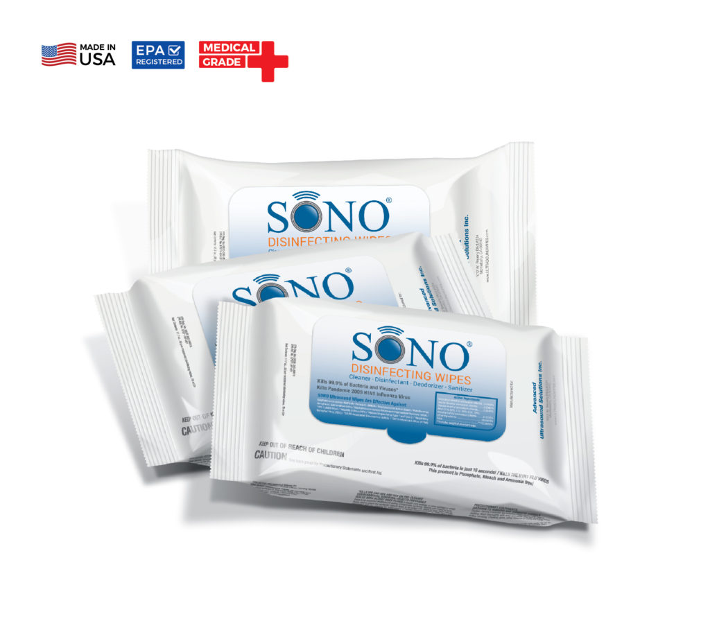 SONO4094 SONO® Healthcare USA made disinfectant surface wipes in 20 count resealable pack
